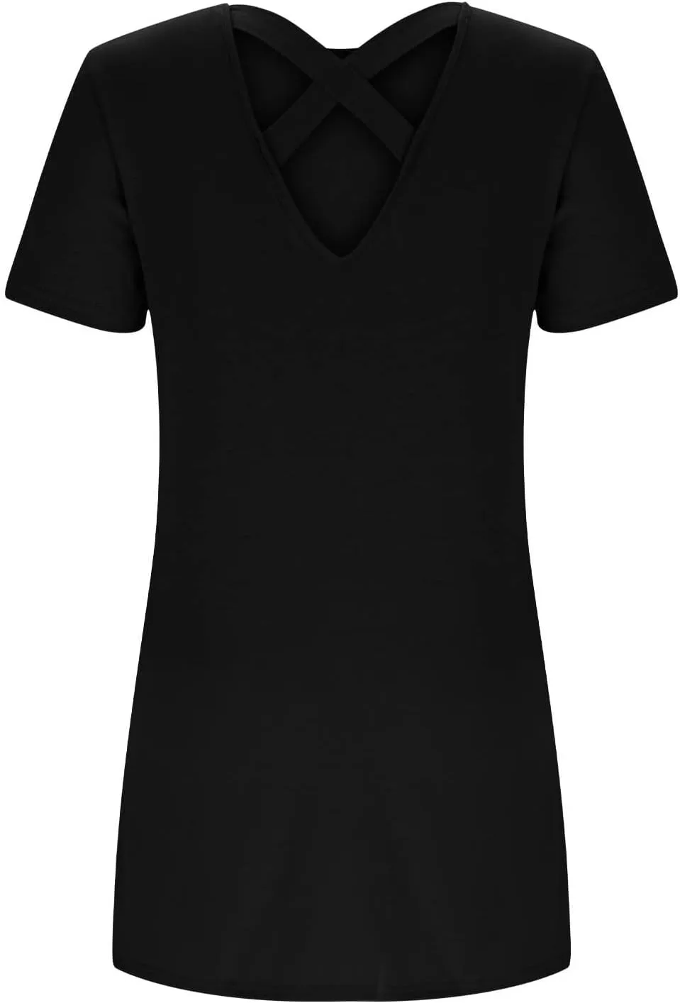 2025 Women Casual Striped Criss Cross Short Sleeve T Shirt Dress Summer Elegant Solid Mini Dresses Vacation Sundress