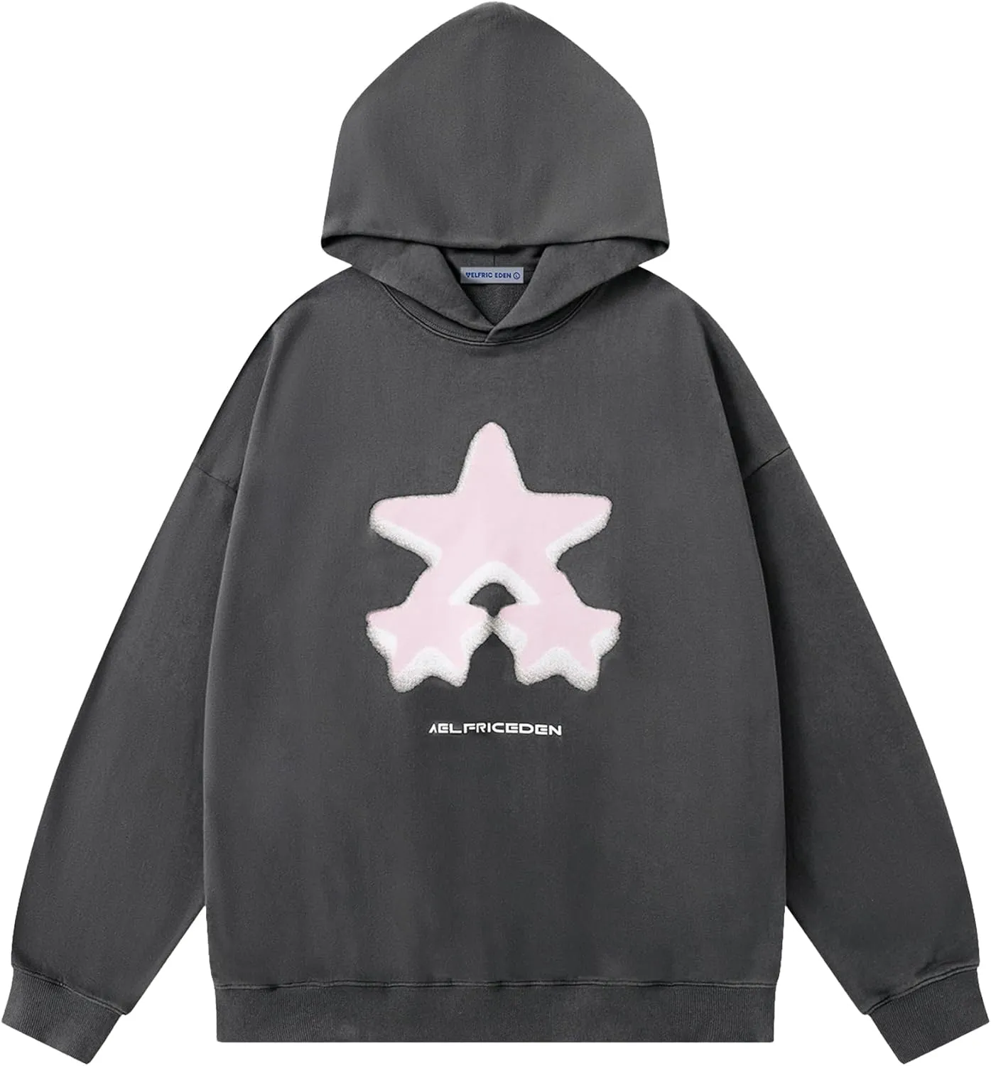 Aelfric Eden Womens Oversized Hoodie Heavyweight Vintage Streetwear Star Graphic Acid Wash Hoodies Pullover With Pockets