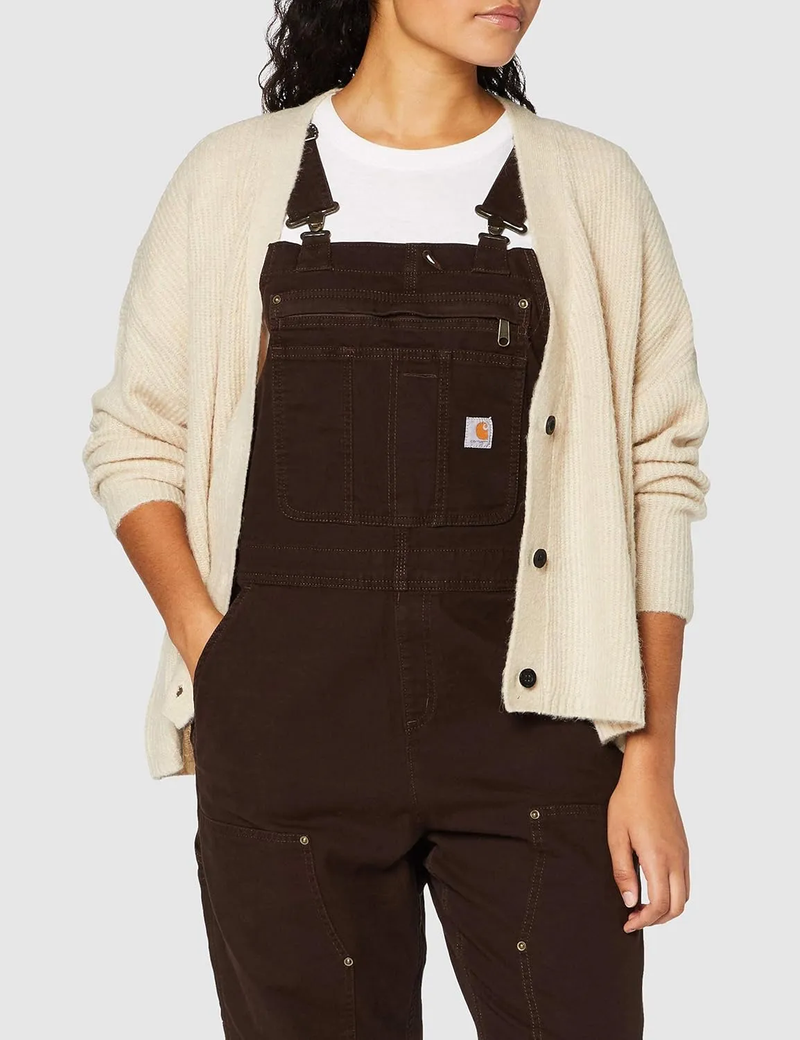 Carhartt womens Rugged Flex Loose Fit Canvas Bib Overall 102438