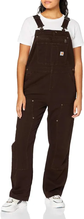 Carhartt womens Rugged Flex Loose Fit Canvas Bib Overall 102438
