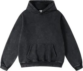 Dnzzs Acid Wash Hoodie Men Oversized Pullover Heavyweight Sweatshirt Vintage Streetwear Unisex Casual Top 2025