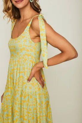 Eva Yellow and Green Dress