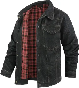 Jean Jacket Trucker Jackets for Men Classic Slim Fit Casual Outerwear Button Down Cowboy Cut Men's Denim Jacket