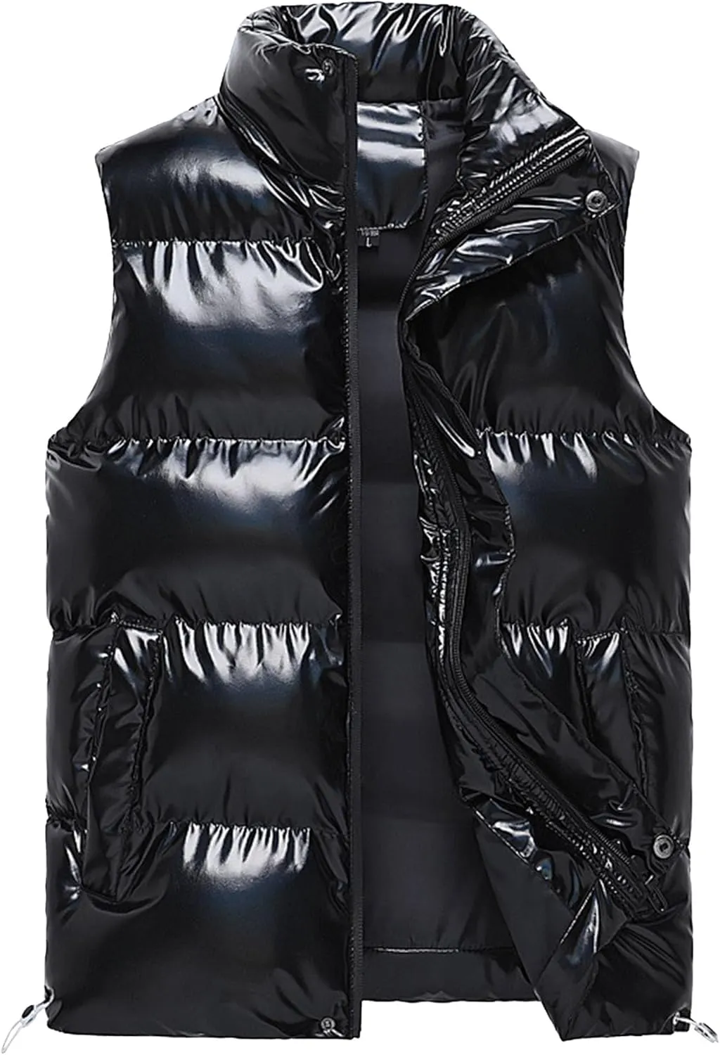 JEShifangjiusu Men'S Outdoor Stand Collar Vest Padded Jacket Coat Puffer Vest Lightweight Zipper Sleeveless Puffey Jacket