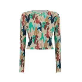 Knitted Wall Paper Cotton Cardigan