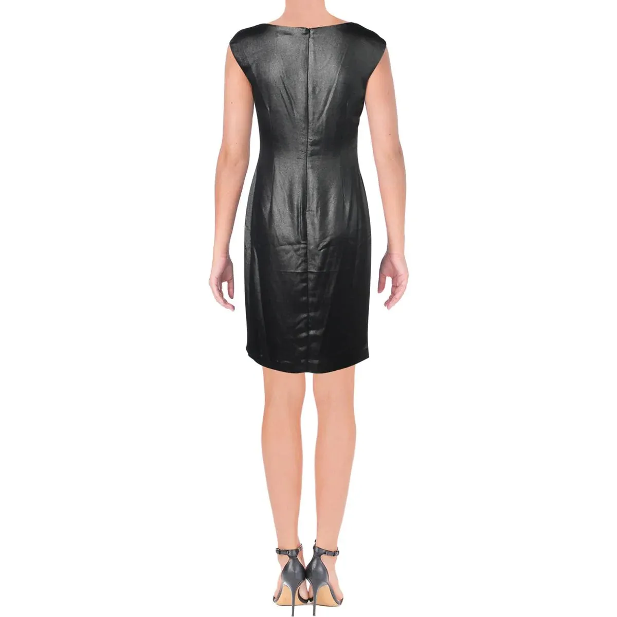 LAUREN RALPH LAUREN Women's Metallic Sleeveless Sheath Cocktail Dress