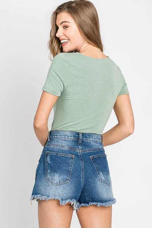 Loverly Solid Jersey Fabric Bodysuit