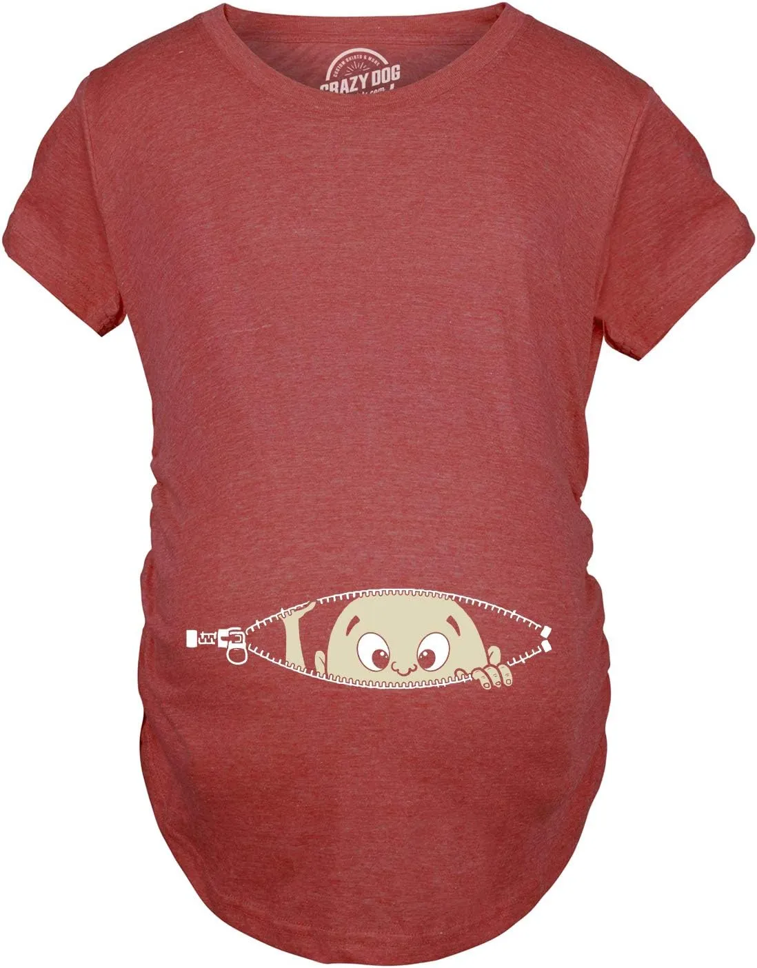Maternity Baby Peeking T Shirt Funny Pregnancy Tee for Expecting Mothers