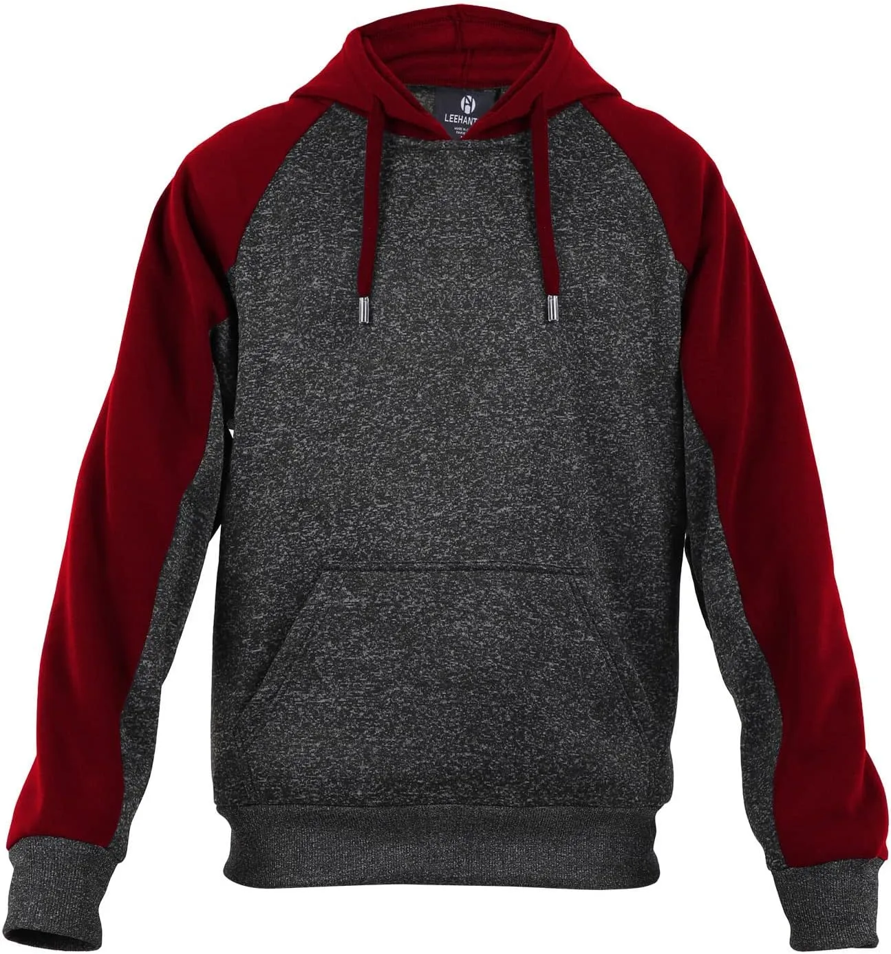 Men's Color Block Hoodie Soft Fleece Sweatshirt with Front Side Pockets
