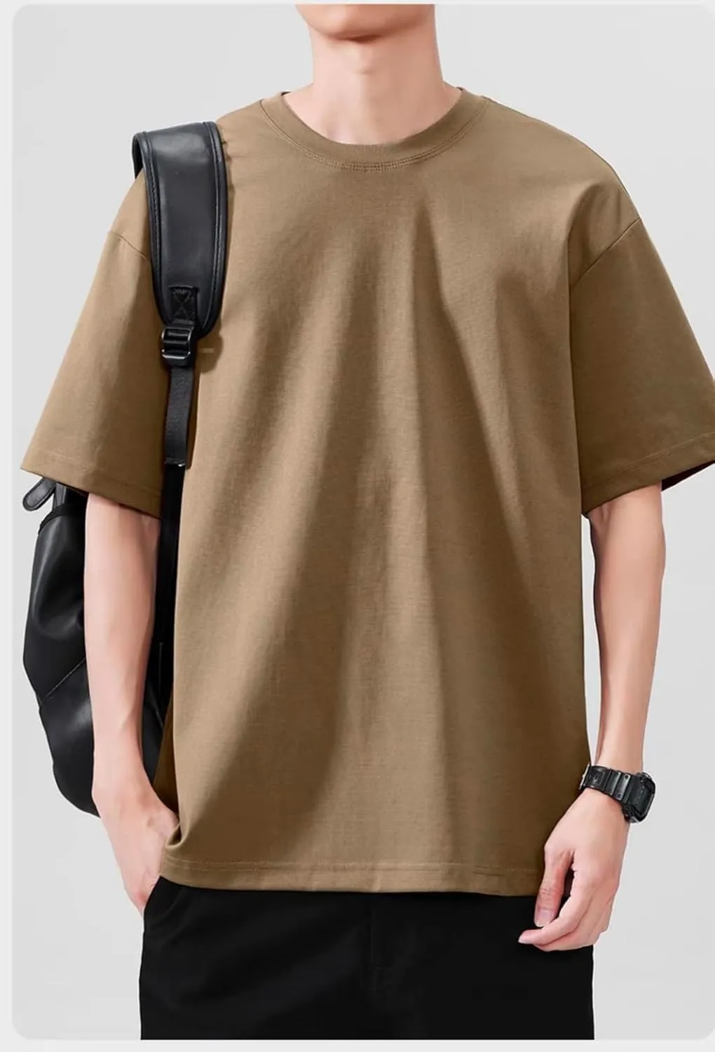 Men's Luxury Mercerized Cotton T-Shirt, Breathable, Cooling, Loose fit, Moisture-Wicking, Wrinkle-Resistant.