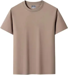 Men's Luxury Mercerized Cotton T-Shirt, Breathable, Cooling, Loose fit, Moisture-Wicking, Wrinkle-Resistant.