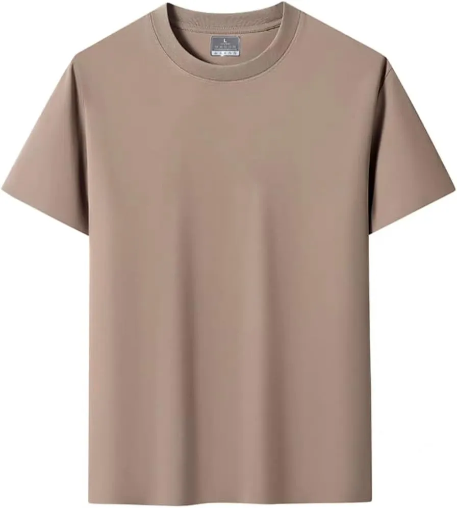 Men's Luxury Mercerized Cotton T-Shirt, Breathable, Cooling, Loose fit, Moisture-Wicking, Wrinkle-Resistant.