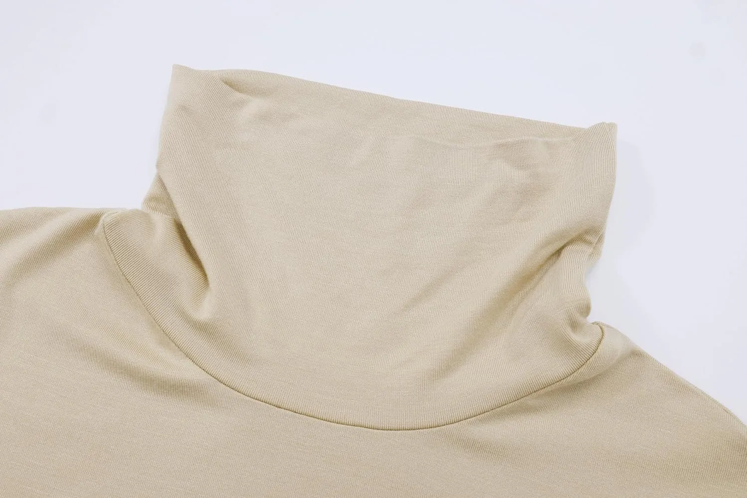 OThread & Co. Women's Long Sleeve Turtleneck T-Shirt Basic Stretch Layer Comfy High Neck Top