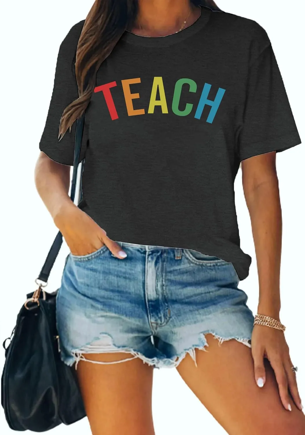Teacher Shirt Women Teach T Shirt Teach Kindness Shirts Teaching Graphic Tees Back to School Shirt Short Sleeve Tops