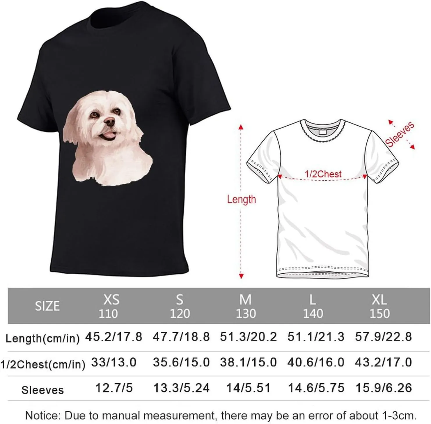 Watercolor Hand Painted Dog Graphic Printed T-Shirts Unisex Short Sleeve Summer Tees Top Shirt Boy and Girl