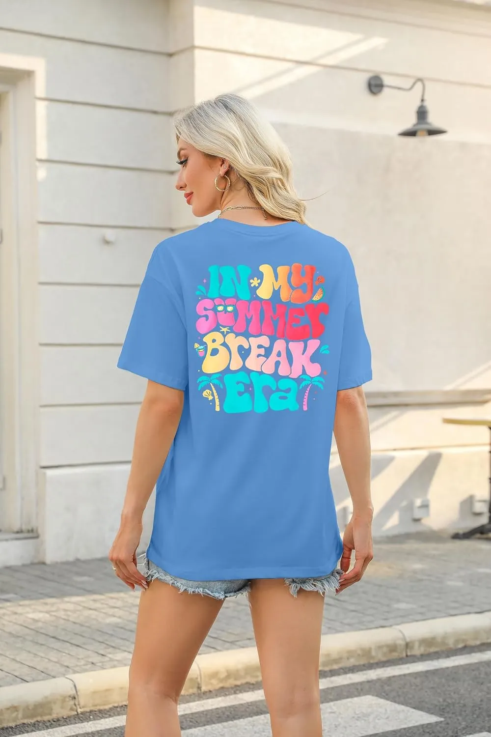 Women Last Day of School Shirt in My Summer Break Era Shirt Teacher T-Shirt School Graduation Tee Tops