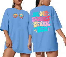 Women Last Day of School Shirt in My Summer Break Era Shirt Teacher T-Shirt School Graduation Tee Tops