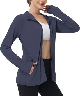Womens Sun Shirts Full Zip UPF 50  Protection Hoodie Jacket Long Sleeve Hiking Outdoor Lightweight UPF50  Jackets