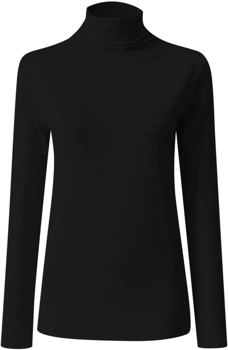 Women's Turtleneck Long Sleeve Shirts Slim Fitted Lightweight Base Layer Casual Tops Thermal Active Layer Tees